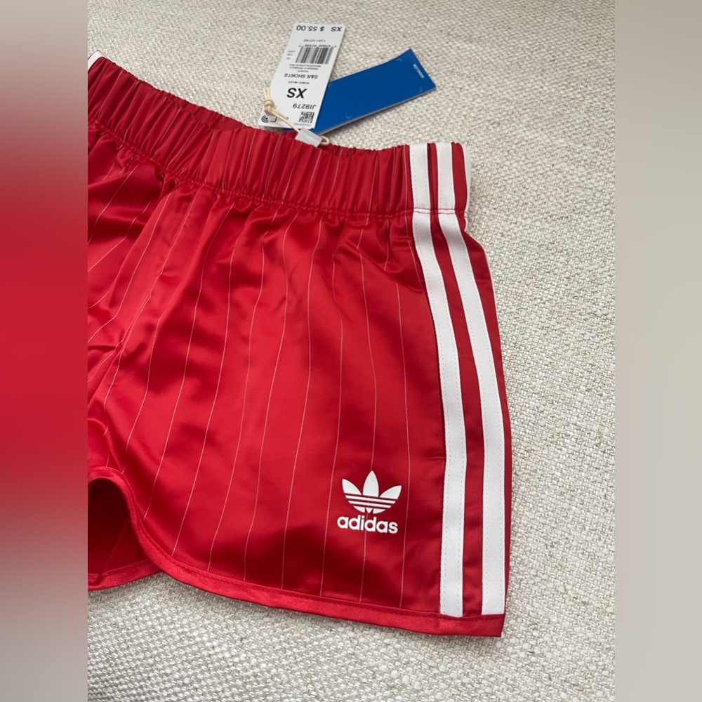 SPORTY & RICH X ADIDAS RED SHORTS - Picture 4 of 6